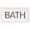 9" x 18" Bath Sign Framed Wall Art, Contemporary Home Décor for Bath and Bathroom, Glass Facing and Hanging Hardware Included